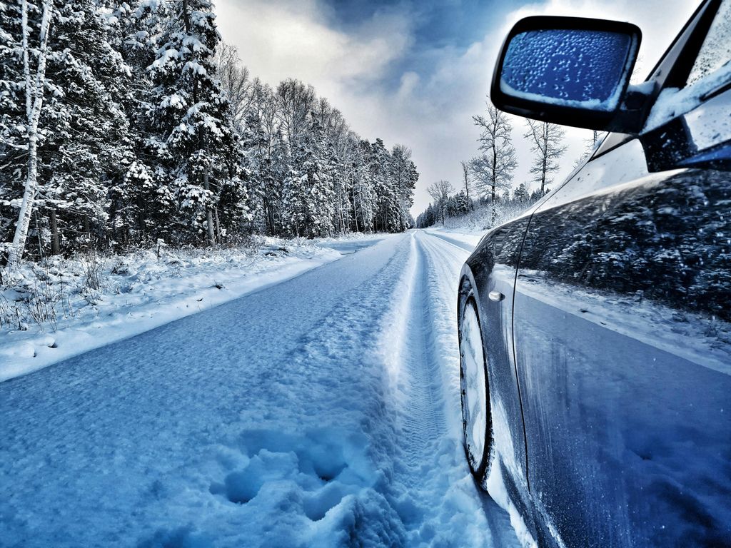 car in snow