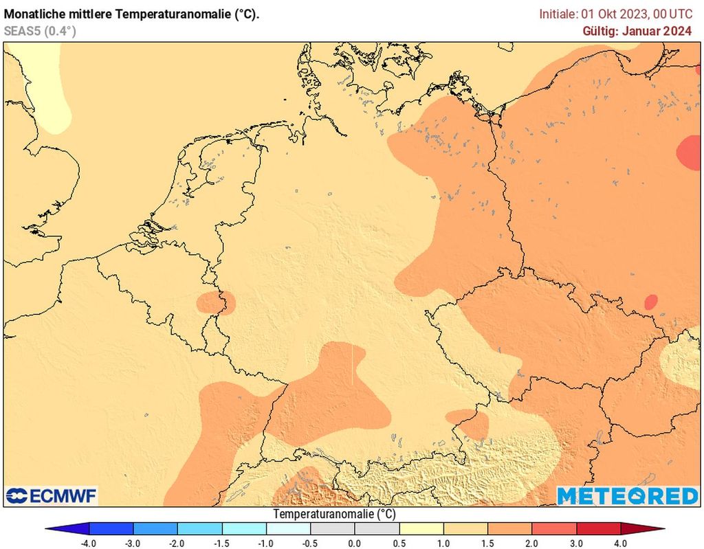 ecmwf, januar, mild
