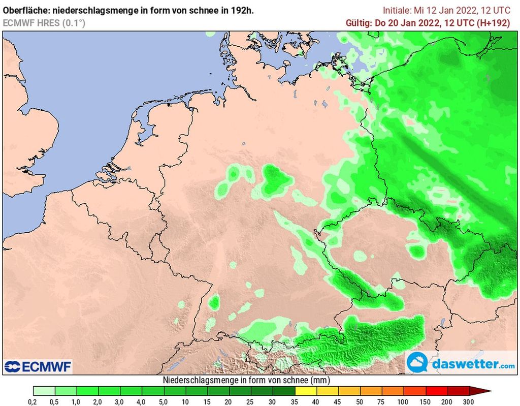Donnerstag Schneehöhen Donnerstag Schneehöhen