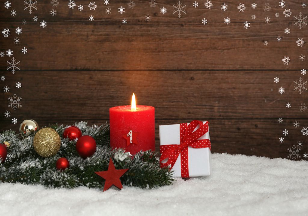 erster Advent mit Schnee erster Advent mit Schnee