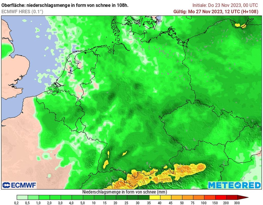 schnee, ecmwf, wetter schnee, ecmwf, wetter