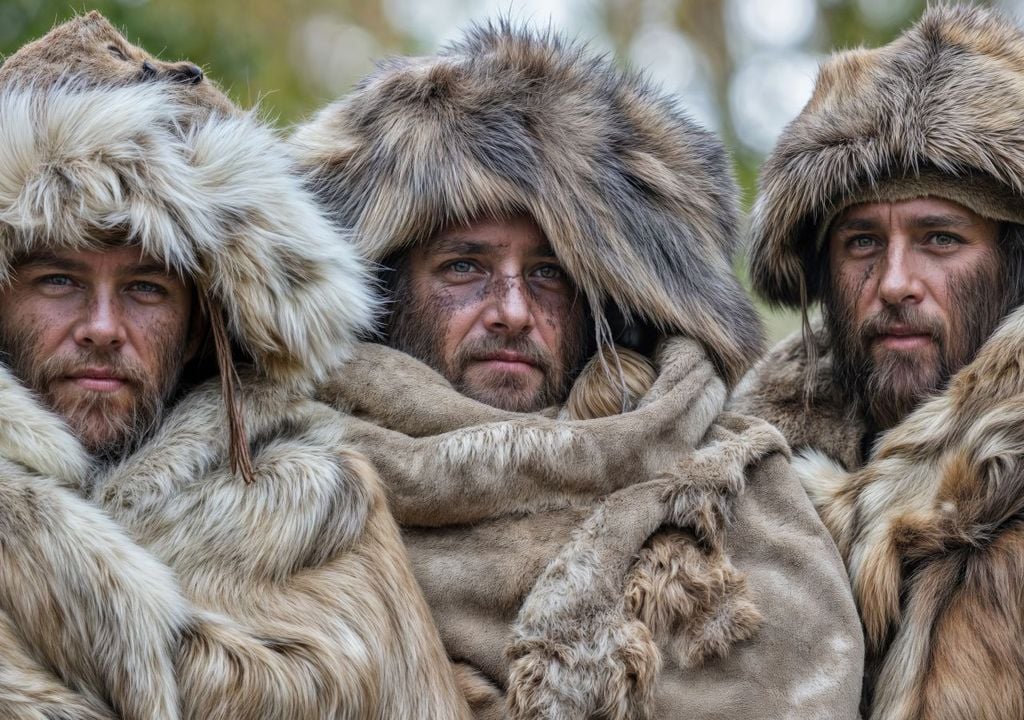 steinzeit, kleidung, kälte