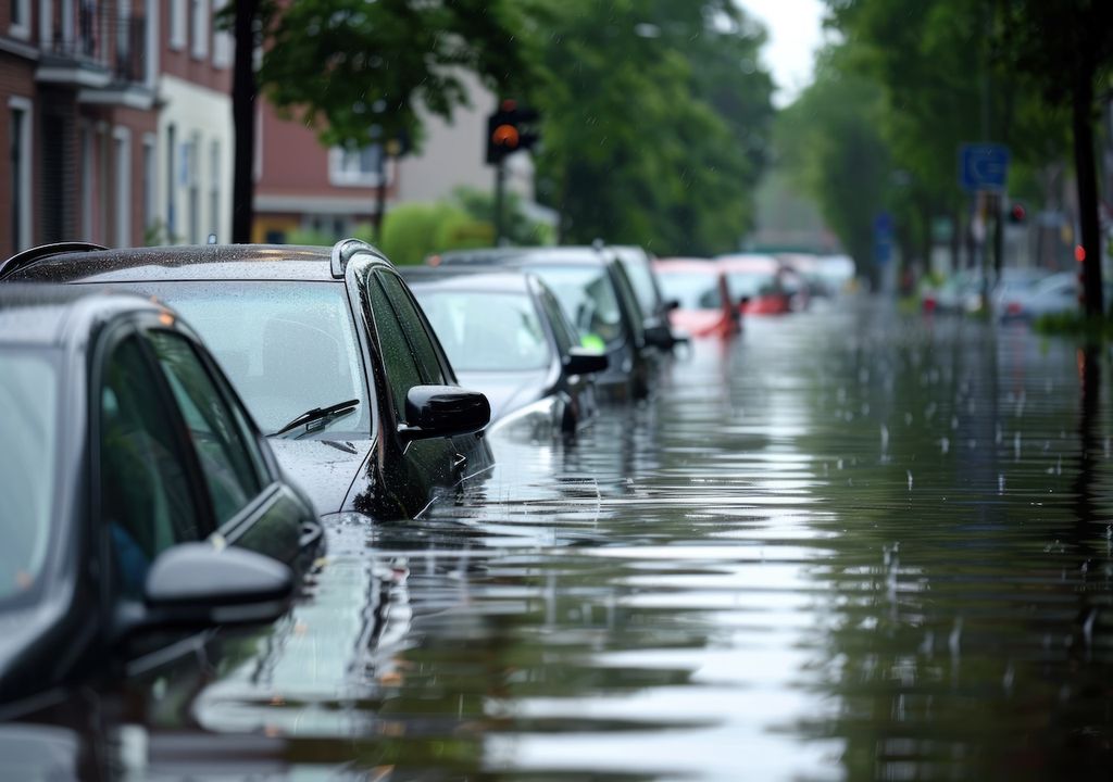 Steigende Pegel, Hochwasser, Überschwemmungen