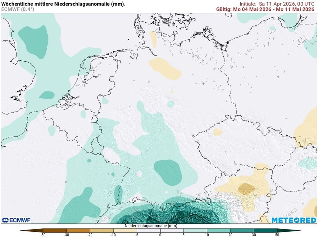 Die ersten Mai-Tage könnte regional durchaus mehr Niederschlag als üblich bringen, trotz eines eher warmen Starts in den Monat.
