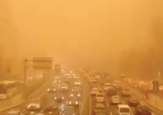 Rekord-Sandsturm in China und der Mongolei. Heftige Bilder!