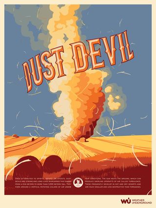 WunderPoster: tolvaneras o remolinos del diablo