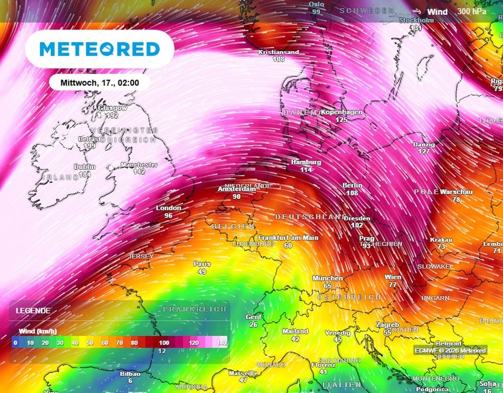 jetstream, hitze, verlagern Der Jetstream macht in den kommenden Tagen eine entscheidenen Bewegung nach Norden - damit wäre der Weg für warme Luftmassen aus Südwesten frei.
