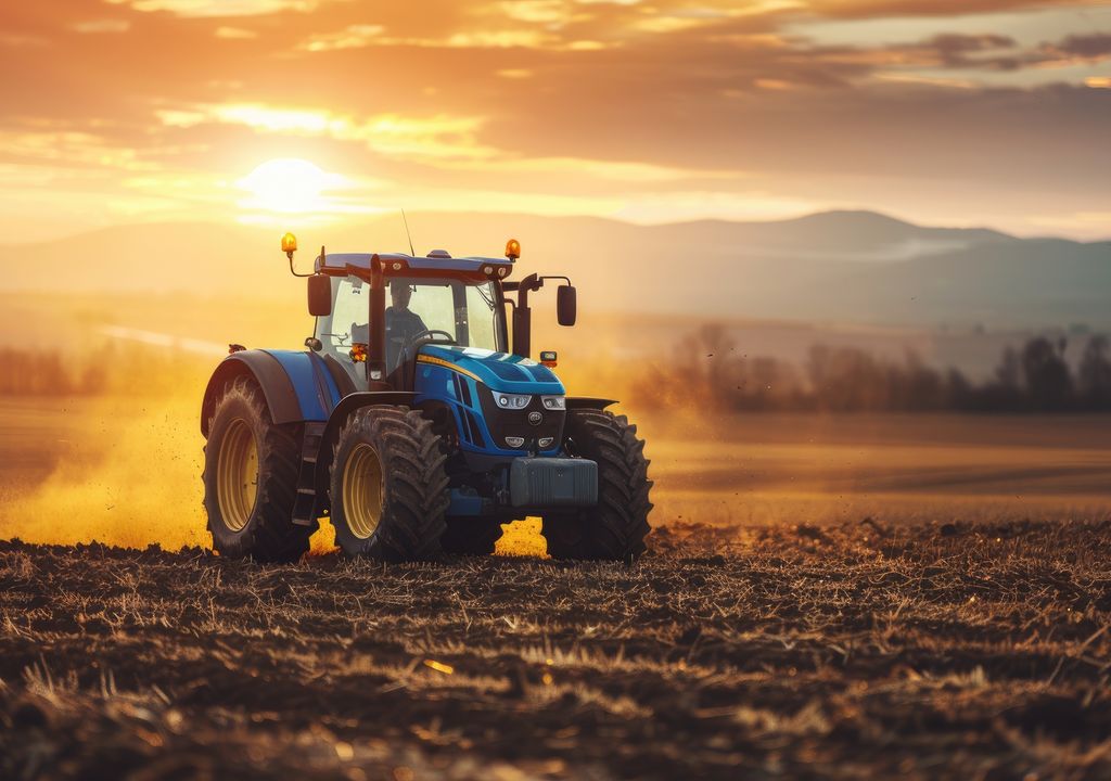 Ein Traktor fähret über ein abgeerntetes, trockenes Feld. Die Sonne brennt, Sandstaub wird aufgewirbelt. Mit prognostizierten Temperaturen von über 35 Grad erwartet achsen-Anhalt debn Höhepunkt des Sommers.