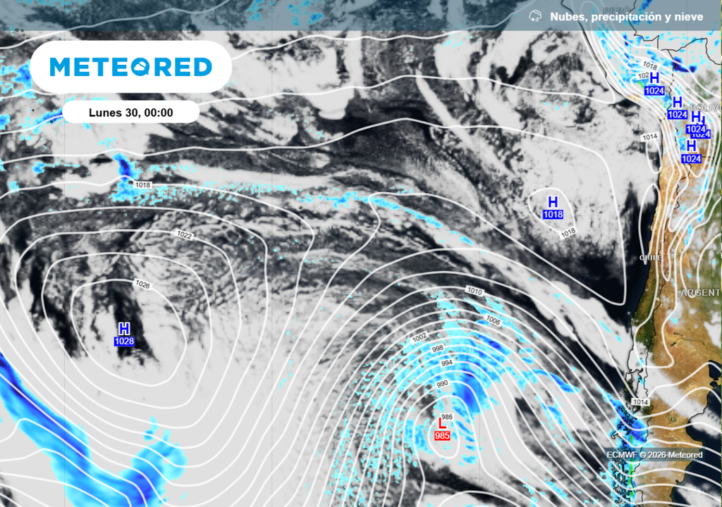 Altas presiones presentes Sistemas frontales la tendrán difícil para avanzar: las lluvias importantes se quedarían al sur del país los próximos días.
