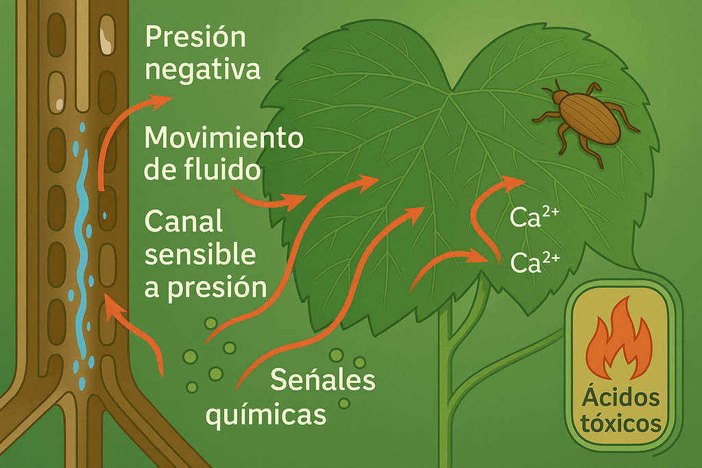 Las plantas también saben defenderse: un ataque activa señales internas que movilizan sustancias tóxicas para protegerse. Las plantas también saben defenderse: un ataque activa señales internas que movilizan sustancias tóxicas para protegerse.