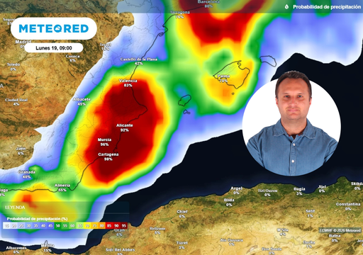 Ya han ca&iacute;do m&aacute;s de 200 l/m2 en la Comunidad Valenciana: Samuel Biener se&ntilde;ala cu&aacute;ndo remitir&aacute;n las lluvias torrenciales