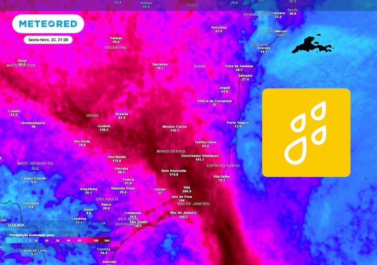 ZCAS e chuvas de 300 mm deixam em alerta boa parte do Brasil nesta semana