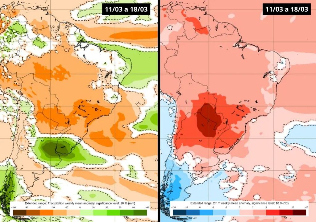 Anomalia de precipitação e temperatura Anomalia de precipitação e temperatura
