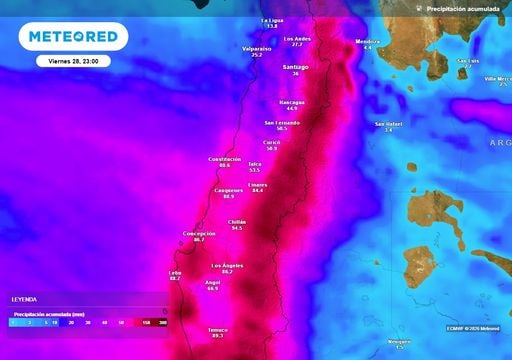 Zona central bajo alerta meteorol&oacute;gica: Anuncian rachas de viento sobre 70 km/h y lluvias intensas en corto per&iacute;odo