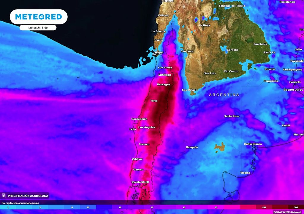 Zona Central De Chile Bajo Alarma Caerán Como Mínimo 200 Milímetros De Agua En Sólo Un Par De 3249