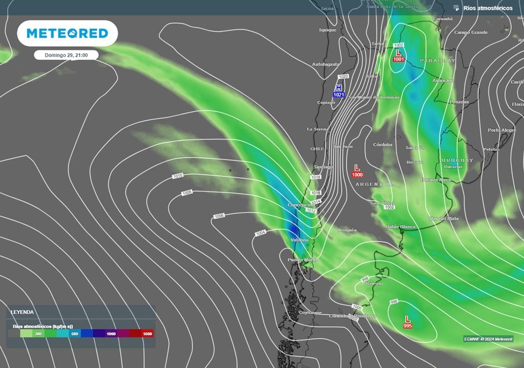 río atmosférico previsto