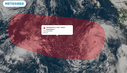 Zona de inestabilidad con 80 % de probabilidad: esta cerca de convertirse en cicl&oacute;n tropical en el Pac&iacute;fico Nororiental