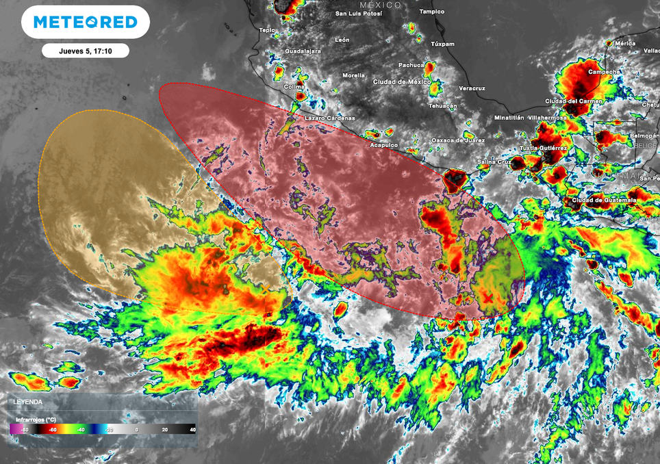 Zonas de inestabilidad en el Pacífico Nororiental: una de estas cuenta con alta probabilidad para ser ciclón tropical. Noticias en tiempo real