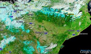 Zonas nevadas a 23 de enero de 2015 