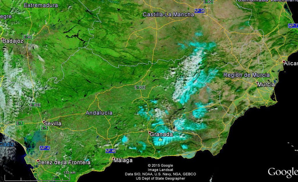 Zonas Nevadas A 23 De Enero De 2015 Sur