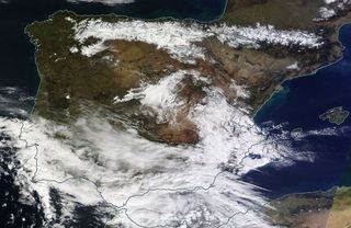 Zonas nevadas en febrero de 2015 