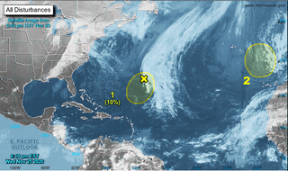 Zonas subtropicales monitorizadas por el NHC: una al norte de Canarias