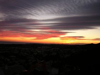 ¡Impresionante puesta de sol a sotavento!