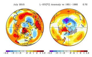¿Cómo fue julio 2015 a nivel mundial en temperatura?