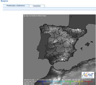 ¿Dónde hay tormentas en la Península?