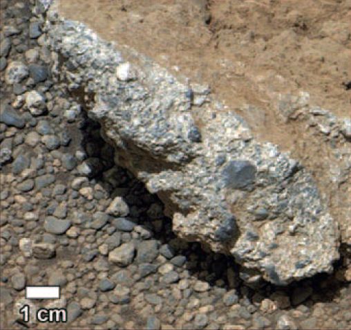 Conglomerados y guijarros localizados por Curiosity en Marte, que recuerdan mucho a los de los ríos de la Tierra Conglomerados y guijarros localizados por Curiosity en Marte, que recuerdan mucho a los de los ríos de la Tierra. / NASA