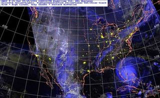 ¿Imágenes visibles nocturnas tomadas desde satélite?