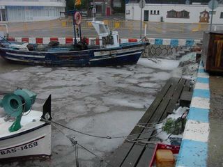 ¿Nieve o granizo en el puerto?