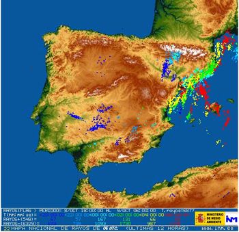¿qué Es Esto?: Mapa Horario De Descargas, O De Esféricas, A Nivel Europeo