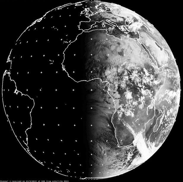 Imágenes visible del Meteosat-10 del 21 de septiembre a las 06 UTC