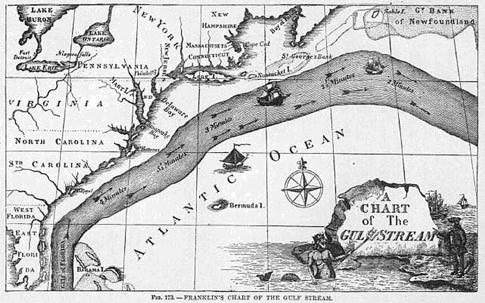 ¿quién Fue El Primero Que Cartografió La Corriente Del Golfo?