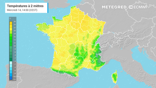 Températures à 2 mètres