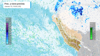 Precipitación y nieve prevista
