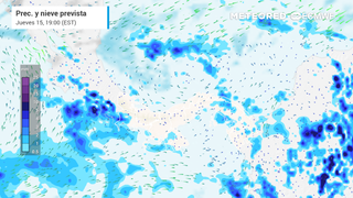 Precipitación y nieve prevista