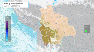 Precipitación y nieve prevista