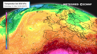 Temperatur bei 850 hPa