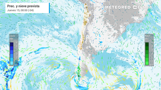 Precipitación y nieve prevista