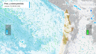 Precipitación y nieve prevista