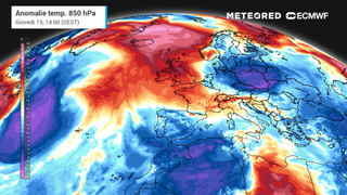 Anomalie di temperatura 850 hPa