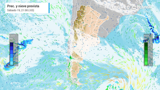 Precipitación y nieve prevista