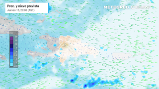 Precipitación y nieve prevista