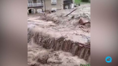 Graves inundaciones en la región de Liguria, Italia
