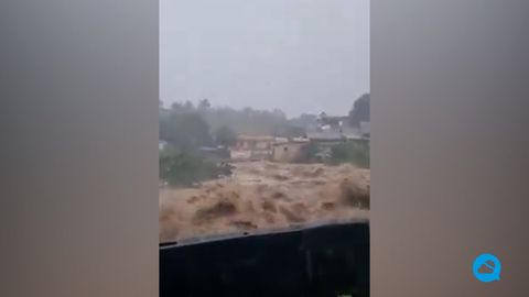 Verschrikkelijke overstromingen in Mazatenango, Guatemala