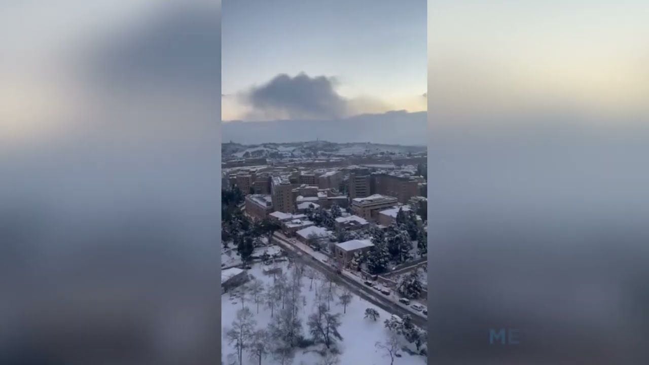 Jerusalem nach ungewöhnlichem Schneefall in weiß gehüllt