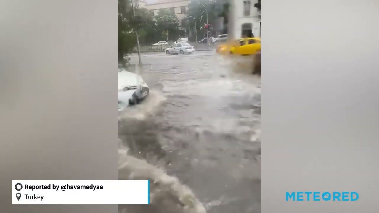 Impresionantes inundaciones y granizadas en Turquía
