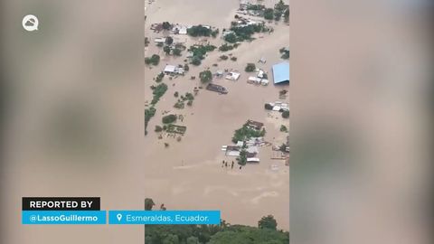 Enchentes impressionantes em Esmeraldas, Equador